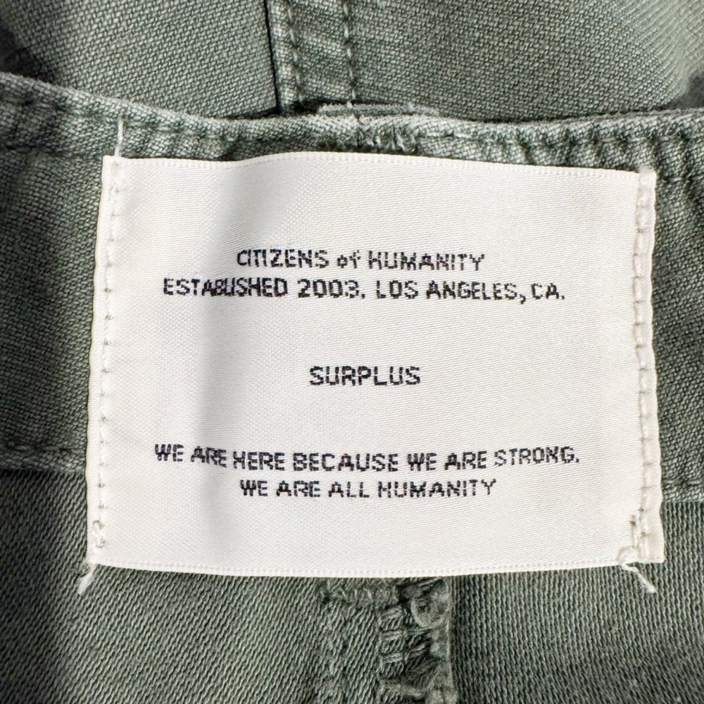 Citizens of Humanity | Hadley Curved Surplus Pant Army Green Pleated Barrel Leg - Picture 5 of 9